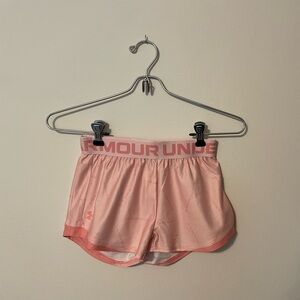 Under Armour Girls Play Up 2.0, Youth Small, Pink Shorts